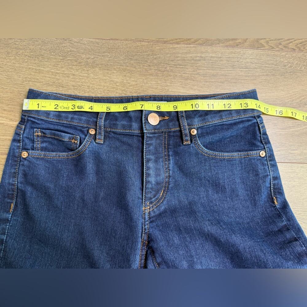 LOFT Curvy Straight Jeans Dark Wash Mid Rise Stretch Denim Pants Size 2/26 - Picture 7 of 9